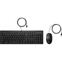 Kit HP 225 Teclado y Mouse Alámbricos Combo Wired Negro - 286J4AA